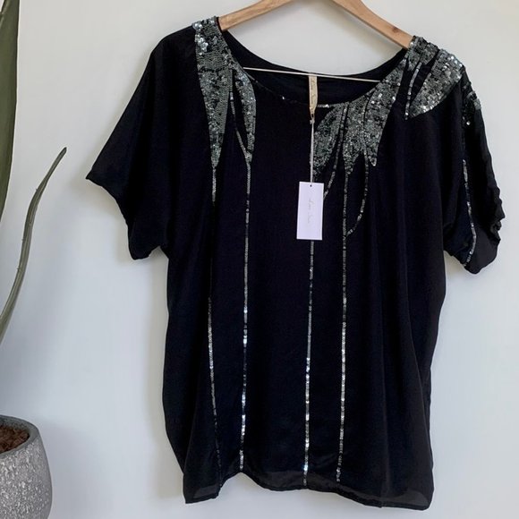 Love Sam Silk Crepe and Sequin dressy top - Picture 2 of 11